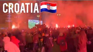 CROATIA FANS  Celebrates After World Cup win over Morocco - Bronze Medal