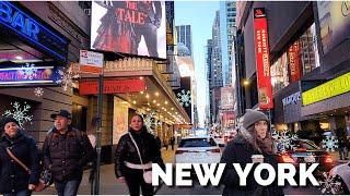 [4K] NYC WALK Theater District & Restaurant Row 2022 New York City 4K Travel VLOG: ASMR no talking