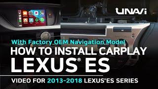 How to Install UNAVI Wireless CarPlay / Android Auto  2013, 2014, 2015, 2016, 2017, 2018 Lexus ES