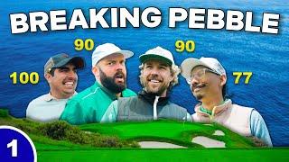 Golfers of Different Skill Levels VS Pebble Beach | BREAKING PEBBLE Pt. 1