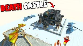 CHOP PYRAMID CASTLE vs TURTLE CASTLE HAMID & SHINCHAN TEAM in Animal Revolt Battle Simulator Hindi