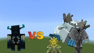 Warden vs Mowzies Mobs Bosses - Minecraft Mob Battle