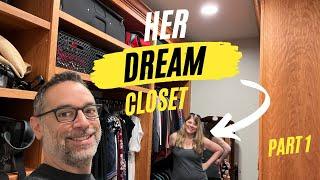Her Clothes Fell Off the Wall | Walk-In Dream Closet Part 1 | The Wood Whisperer