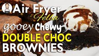 Fudgey Double Choc Brownies | Air Fryer Recipes | Air Fryer Cakes and Desserts | Air Fryer Fella