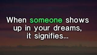 When someone appears in your dreams, it means... | Honest psychology