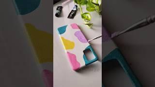 Reuse old mobile cover | phone cover painting  #diy #shortsvideo #textureart #boho #reuseidea #art