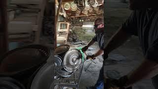 Shopping Cart Full of Hubcaps, Cleaning up Shop #ironhorsegarage #garage #mechaniclife #homelessguy