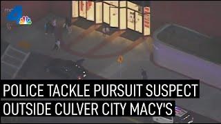 Police Tackle Pursuit Suspect, Two Others in Custody in Culver City | NBCLA