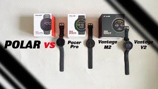 Polar Pacer Pro vs Vantage V2 vs Vantage M2 / alle Unterschiede