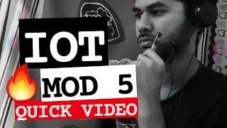 IOT 18CS81 MODULE 5 Internet of Things [QUICK VIDEO] VTU 8th SEM CSE/ISE