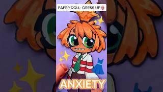 ANXIETY INSIDE OUT *pApeR dOlL* ARTY PIE  #anime #artchallenge #Japan #art #handmade #paperdoll