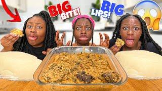 *MUST WATCH* KYLIE JENNER LIP + BIG BITE CHALLENGE!  | FUFU, EGUSI SOUP AND BEEF