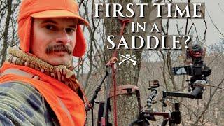 WISCONSIN GUN DEER SEASON 2023 | FIRST TIME TREE SADDLE HUNTING