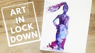 Art in Lockdown: Alcohol Ink FASHION figure