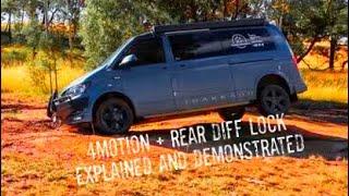 VW 4motion system + Factory rear Diff lock explained and demonstrated over Moguls.