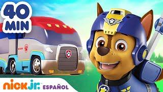 PAW Patrol | 40 MIN de los mejores rescates en los vehículos el PAW Patroller y el Patrullero Aéreo