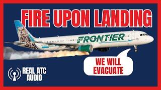 Frontier 1326 Declares MAYDAY: Fire Erupts on Landing!