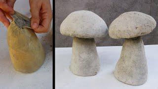 Cement Mushrooms DIY Using Papercrete 