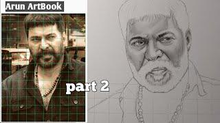 TURBO Movie Mammotty Drawing Easy / Turbo Mammotty drawing step by step / Arun ArtBook