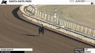 Work of the Day at Santa Anita Park: Adare Manor Worked 4 Furlongs in 48.60 on June 30th, 2024.