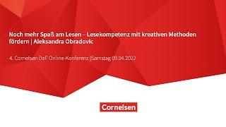 EWB | 4. Cornelsen DaF Online-Konferenz - Noch mehr Spaß am Lesen | Aleksandra Obradovic