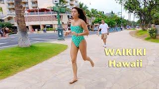 [4K] HAWAII WALK | Waikiki Tour on Kuhio Ave, Kalakaua Ave, Dukes Lane