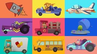 CARTOONS FOR KIDS  Cars, trucks, planes and more!  Vehicle Cartoons for Children