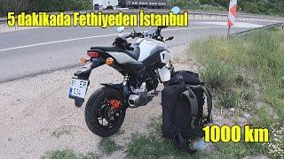 125 cc lik motor la 1000 km Fethiye den İstanbula 15 saatlik yolculuk