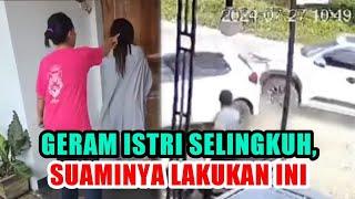 Wanita Kepergok Selingkuh dengan Suami Orang, Mobilnya Ditabrak!