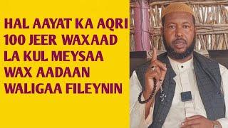 Hal Aayat Ka Aqriso 100 Jeer Waxaad Lakulmeysaa Wax Aadaan Waligaa Lakulmin idanka Alle