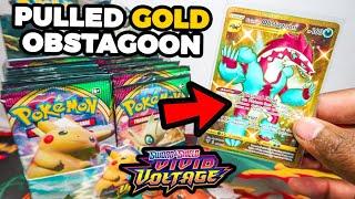 PULLED GOLD Galarian Obstagoon From Vivid Voltage Booster Box!