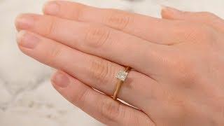 Princess Cut Solitaire with Knife Edge Band - Diamond Engagement Ring | The Village Goldsmith