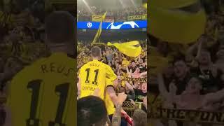 Greatest fans in world Borussia  Dortmund. psg vs Dortmund semifinal, Marco Reus celebrate with fans