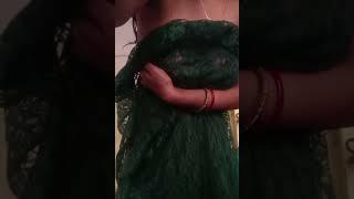 Green Color Saree Outlook | Tango Live Video Periscope Angels Dance | Bigo Live Tutorial 13