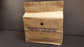 2017 Canadian IMP Review MRE Smoked Meat in Mustard Sauce Meal Ready to Eat Taste Test