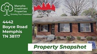 4442 Boyce Road Memphis  TN 38117 - Investment Property Turnkey Rental