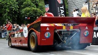 Alfa Romeo 33 SC 12: launch, fly bys & on board - Vernasca Silver Flag