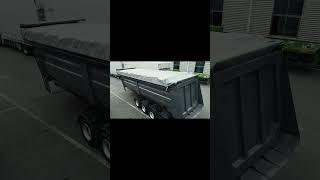 Electric curtain dump trailer #automobile #semitrailer #trailer #trucking #truckdriver #cargotrailer