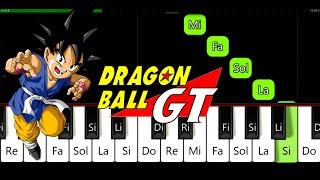 Mi Corazon Encantado | TUTORIAL LENTO | Piano Facil + Notas | Dragon Ball GT | Opening Theme