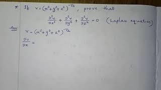 Partial derivatives - Laplace equation