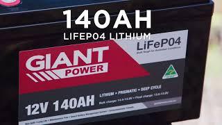 GIANT 140AH 12V Lithium Deep Cycle Battery | Australian Made 12V Lithium Battery | Aussie Batteries