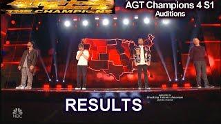 RESULTS  Vote from Superfans WITH A TIE The Champions 4 Audition | America's Got Talent AGT