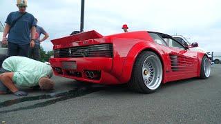 Liberty Walk Ferrari 512TR Testarossa FAILS - Gets Too HOT!