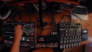 Hardware synths techno live act 01:Mateusz Grzybowski // Minibrute 2S // LXR-02 // Lyra 8 // G1 Four