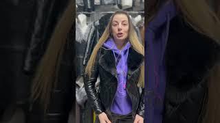 Куртка из Эко кожи с Натуральным мехом Норки Утеплитель - синтепон размеры 42-52
