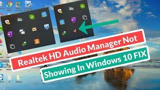 Realtek HD Audio Manager Not Showing In Windows 10 FIX