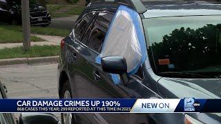 Milwaukee vehicle damage crimes up 190% compared to last year, police data shows