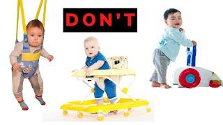 Baby walker, baby push walkers and jumpers - DO NOT BUY them - physiotherapist explains.