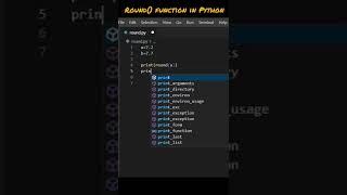 round() Function in Python #shorts