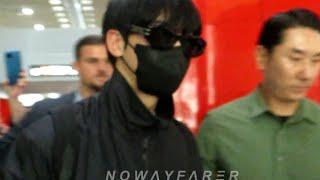 240622 Cha Eunwoo 차은우 of ASTRO 아스트로 Departure ️ to Seoul from Paris  @ CDG Airport June 22 2024